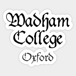 Oxford Wadham College Medieval University Sticker